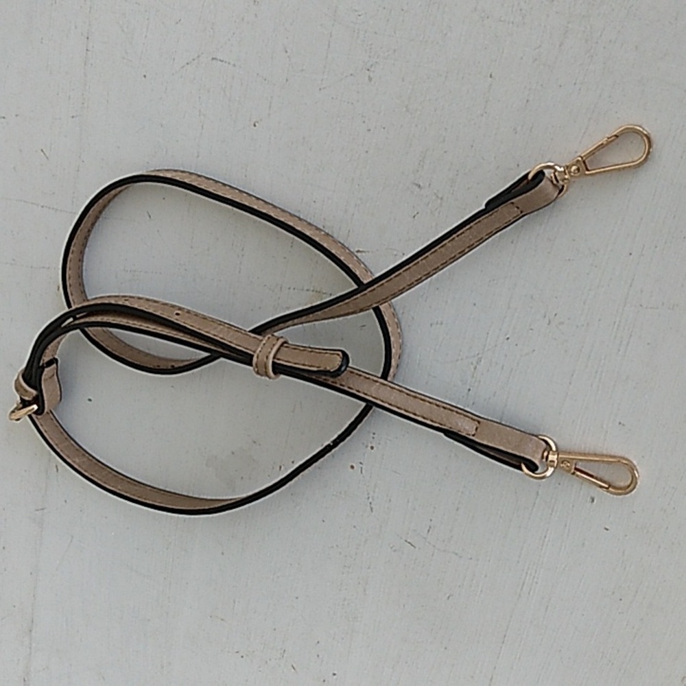 Tan leather crossbody bag strap